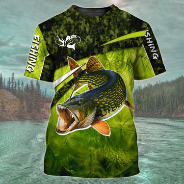 Fishing Pattern Printed Shirt